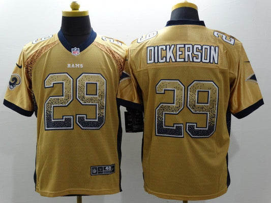 Men's Los Angeles Rams Eric Dickerson #29 Yellow Game Jerseys