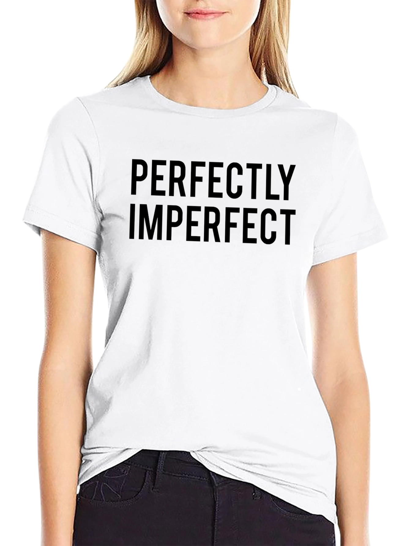 Perfectly Imperfect Graphic T-Shirt - Unisex Black Tee