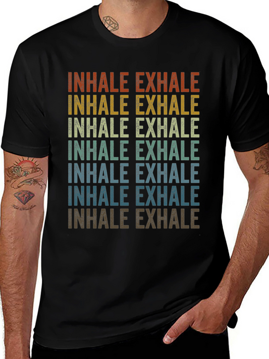 Inhale Exhale Retro Graphic T-Shirt