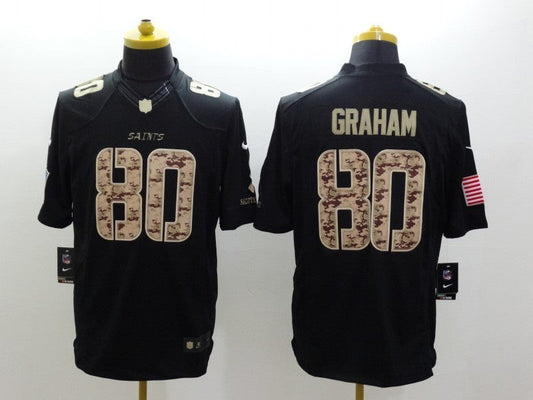 Men's New Orleans Saints Jimmy Graham #80 Black Game Jerseys