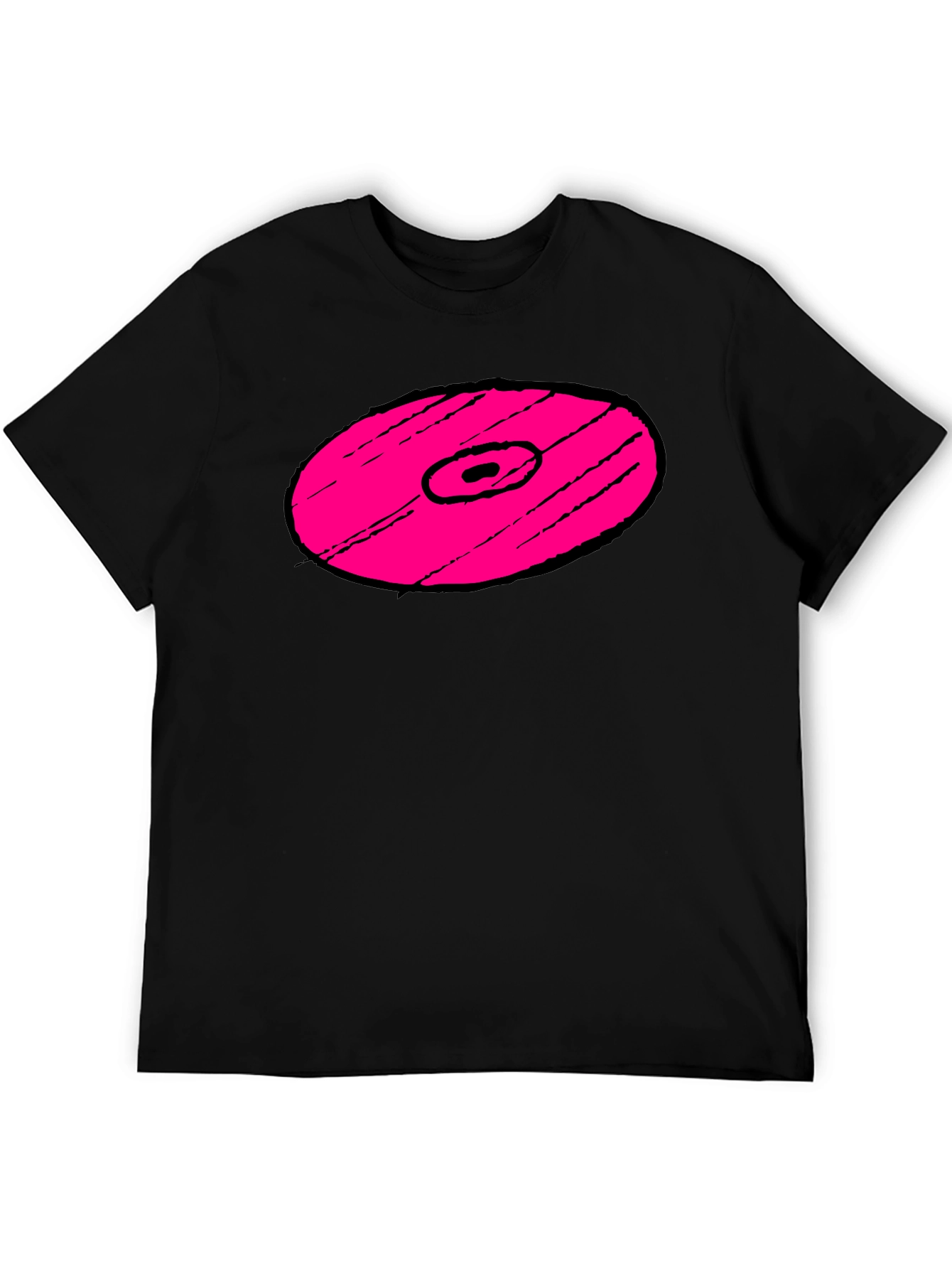 Pink Vinyl Record Graphic T-Shirt
