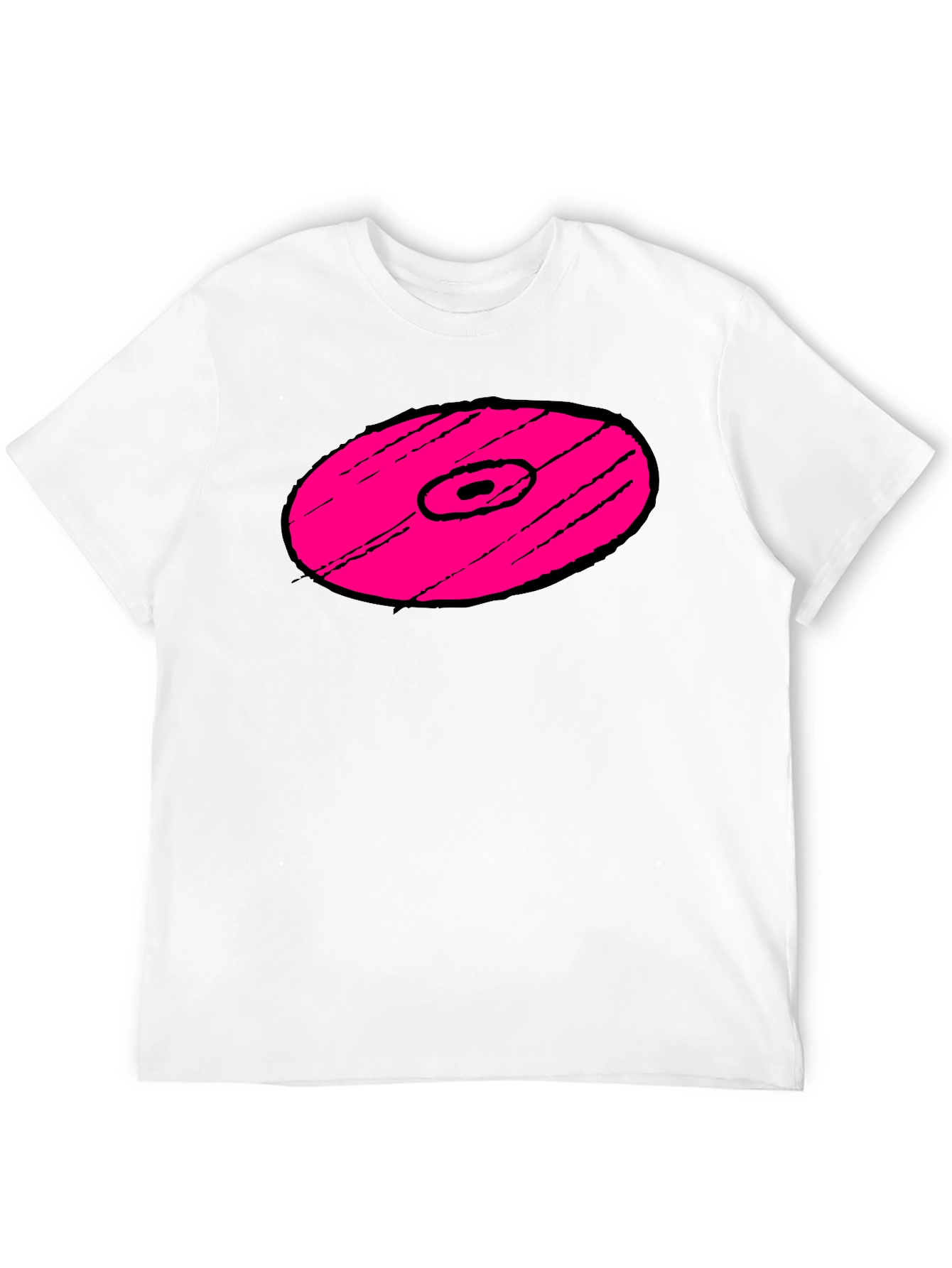 Pink Vinyl Record Graphic T-Shirt