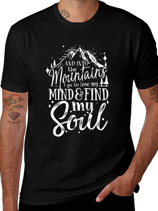 Mountains & Soul Graphic T-Shirt - Black