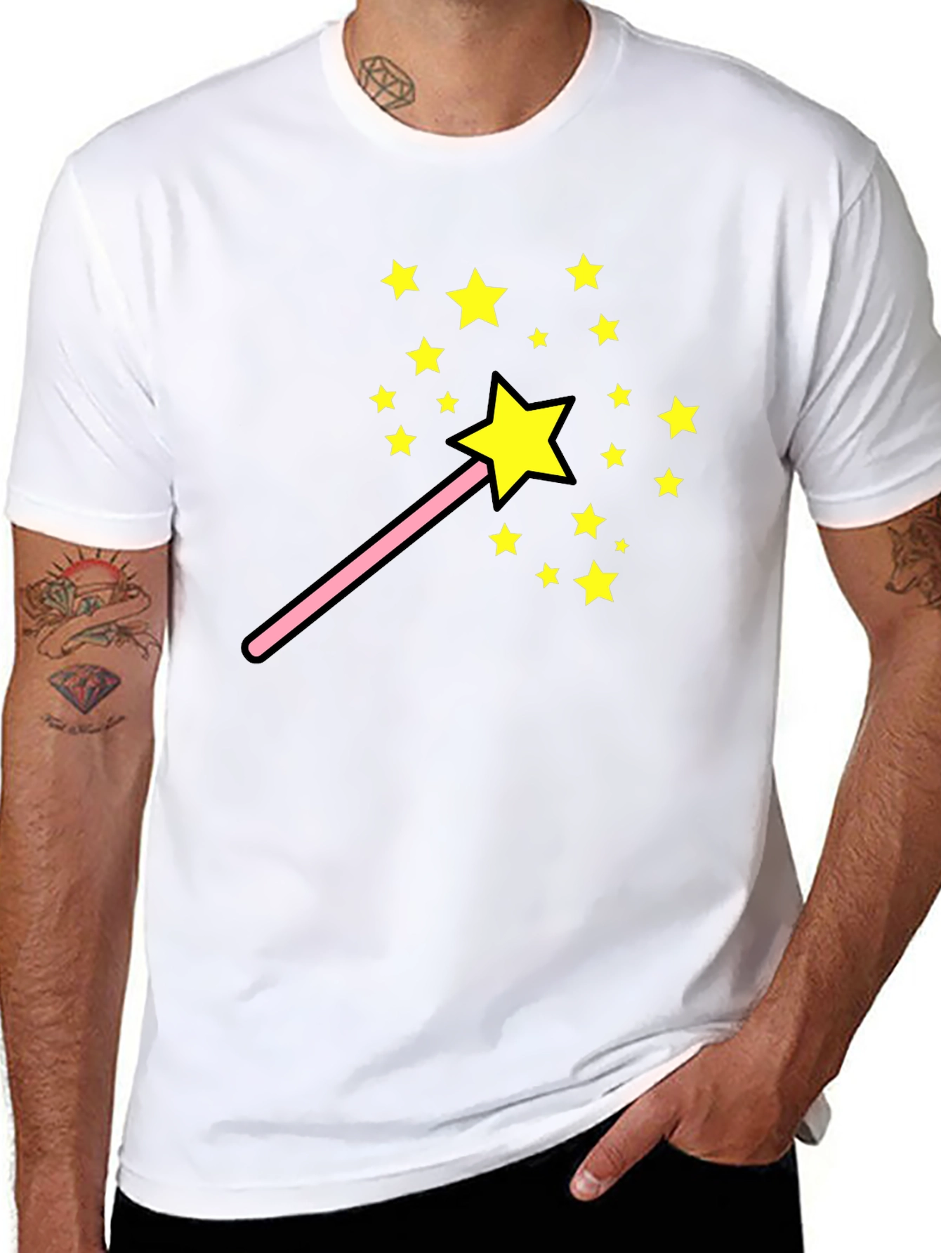 Magic Wand Star T-Shirt - Fun Whimsical Design
