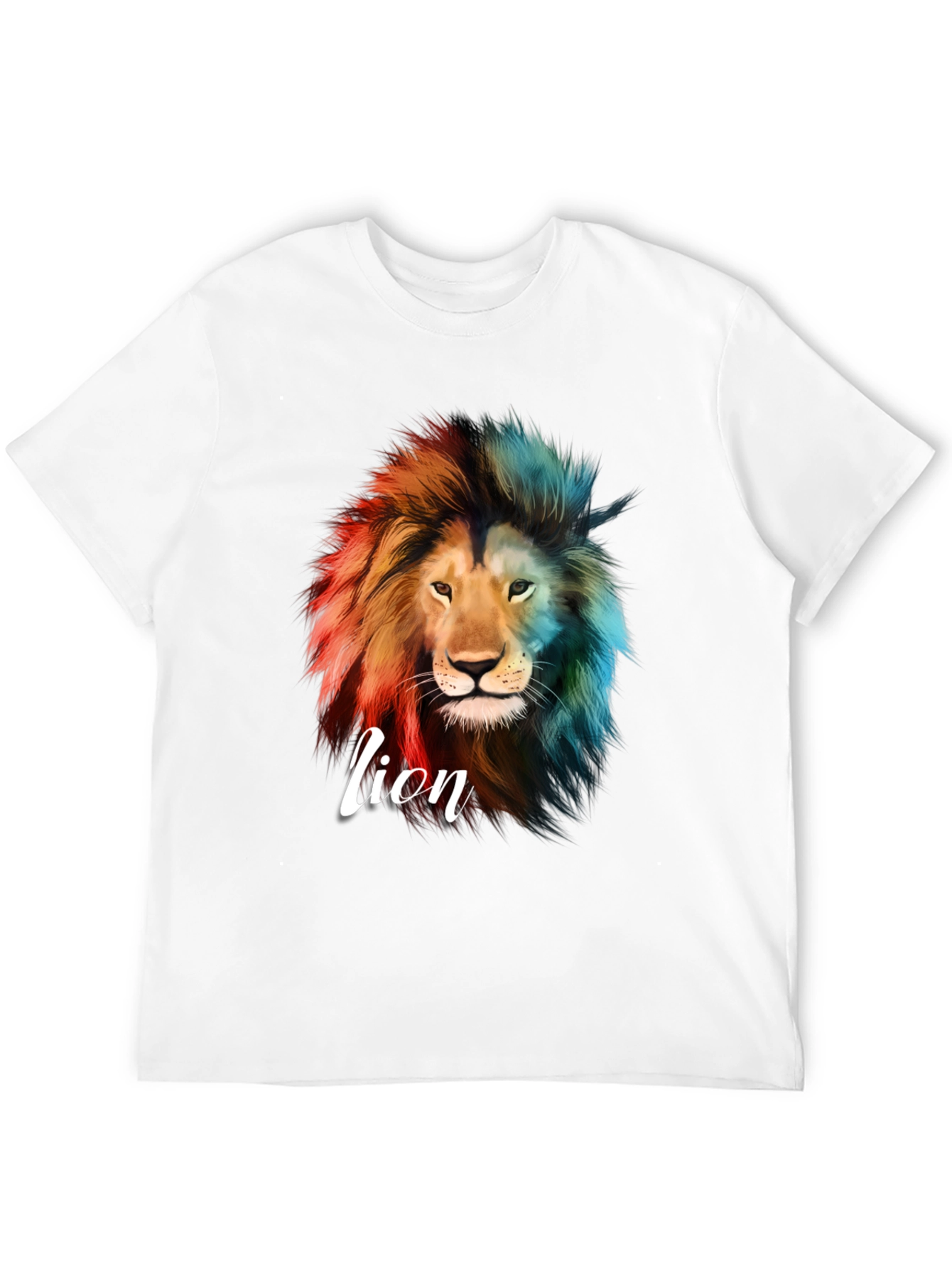Lion Graphic Print T-Shirt - Bold Statement Tee