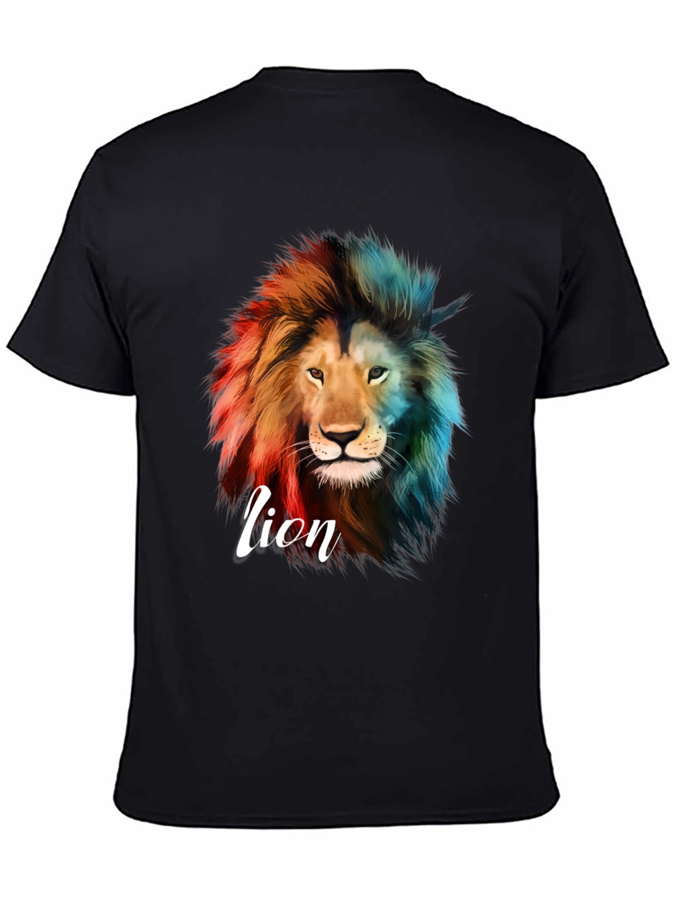 Lion Graphic Print T-Shirt - Bold Statement Tee