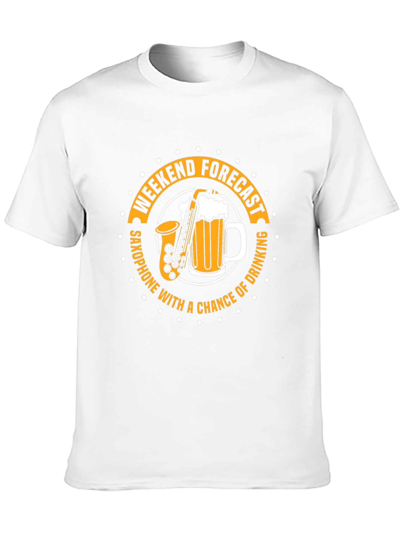 Weekend Forecast Saxophone and Drinking T-Shirt