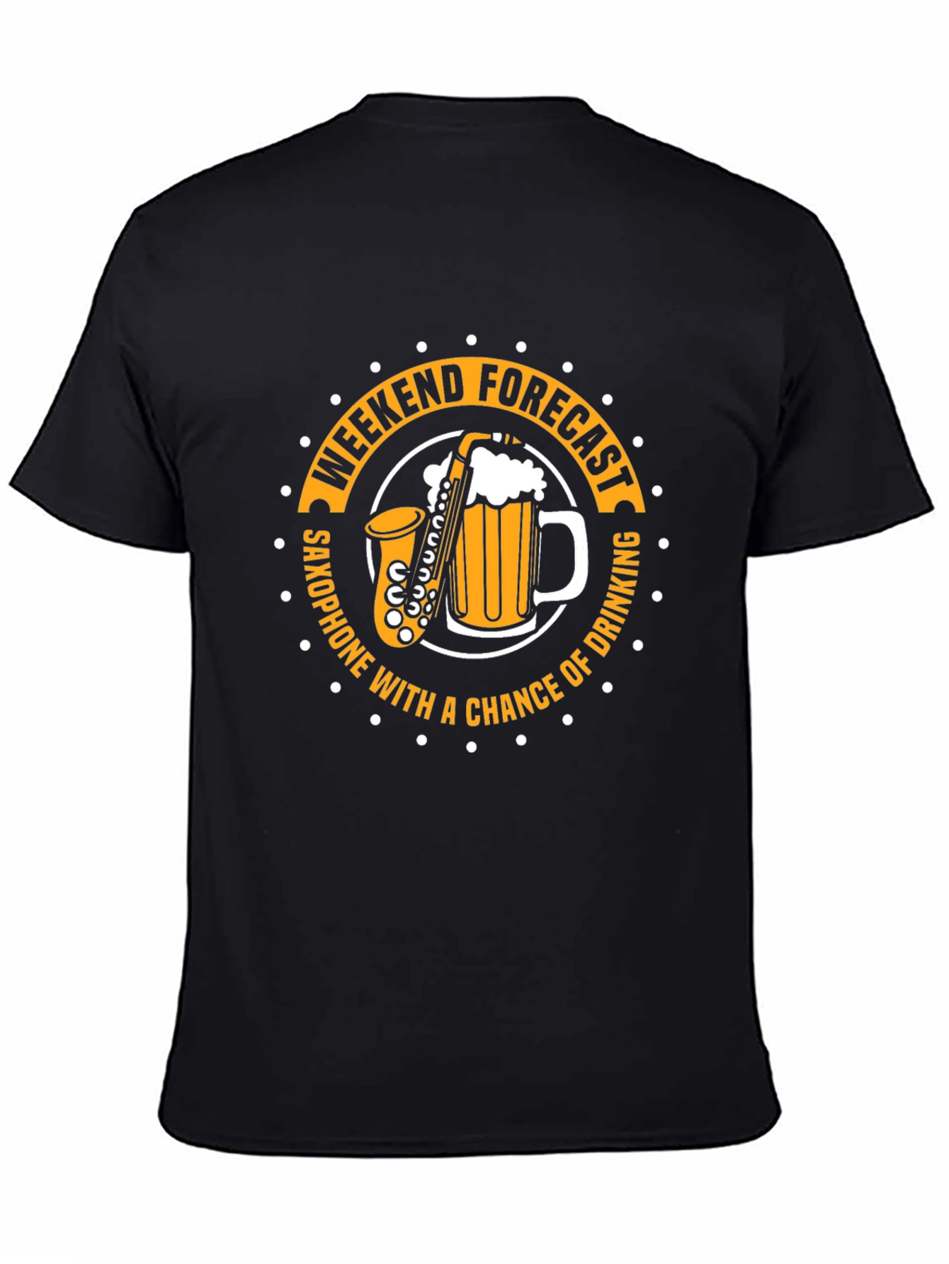 Weekend Forecast Saxophone and Drinking T-Shirt