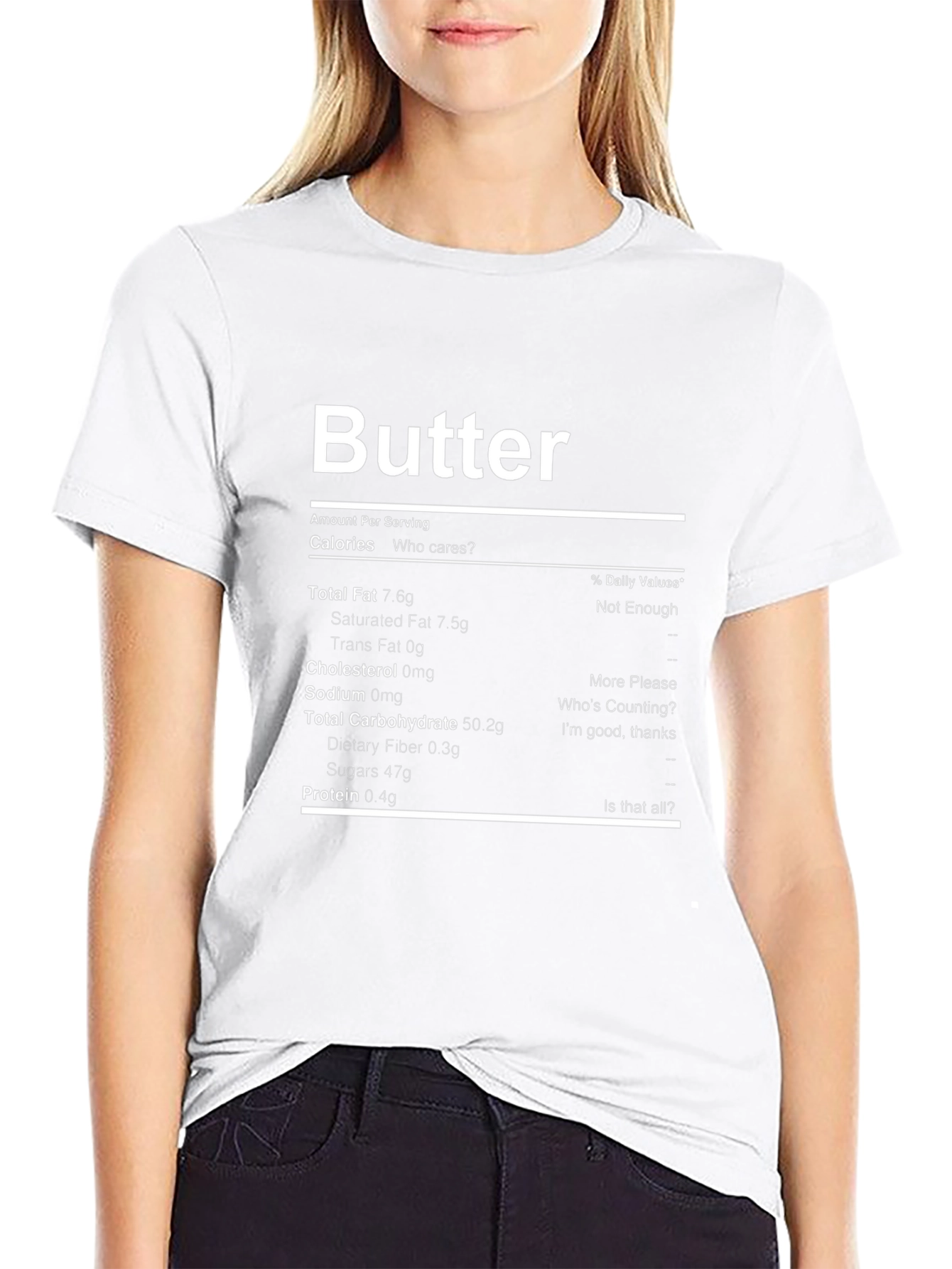 Butter Nutrition Facts Funny Graphic T-Shirt