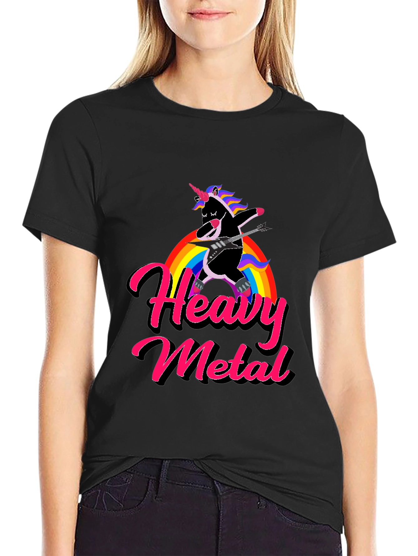 Unicorn Heavy Metal Rainbow T-Shirt