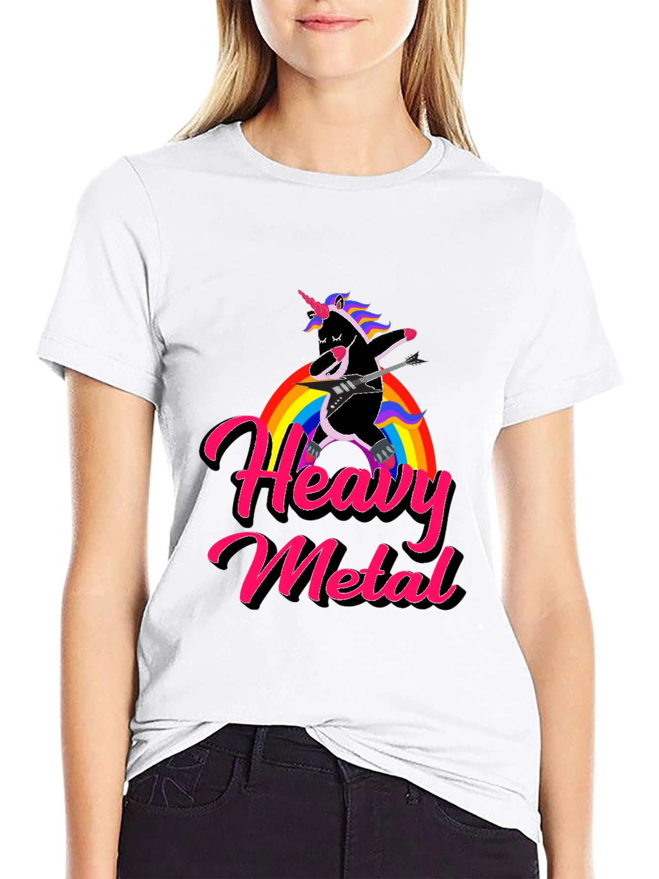 Unicorn Heavy Metal Rainbow T-Shirt