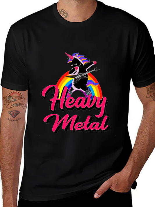 Unicorn Heavy Metal Rainbow T-Shirt