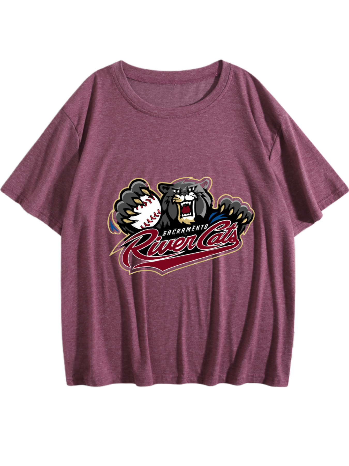 Sacramento River Cats Inspired Vintage Baseball Graphic T-Shirt – Premium Streetwear Sports Tee（hj38）