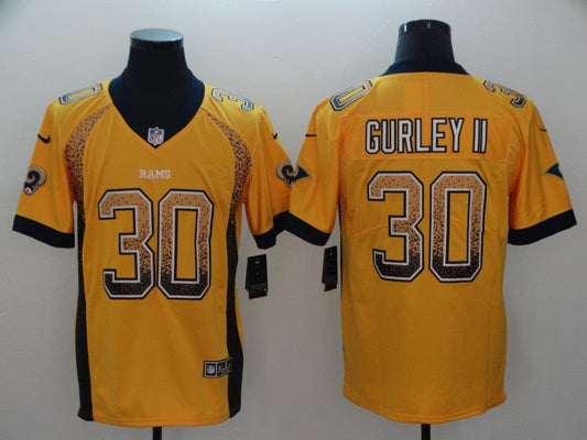 Men's Los Angeles Rams Todd Gurley II #30 Yellow Player Game Jerseys
