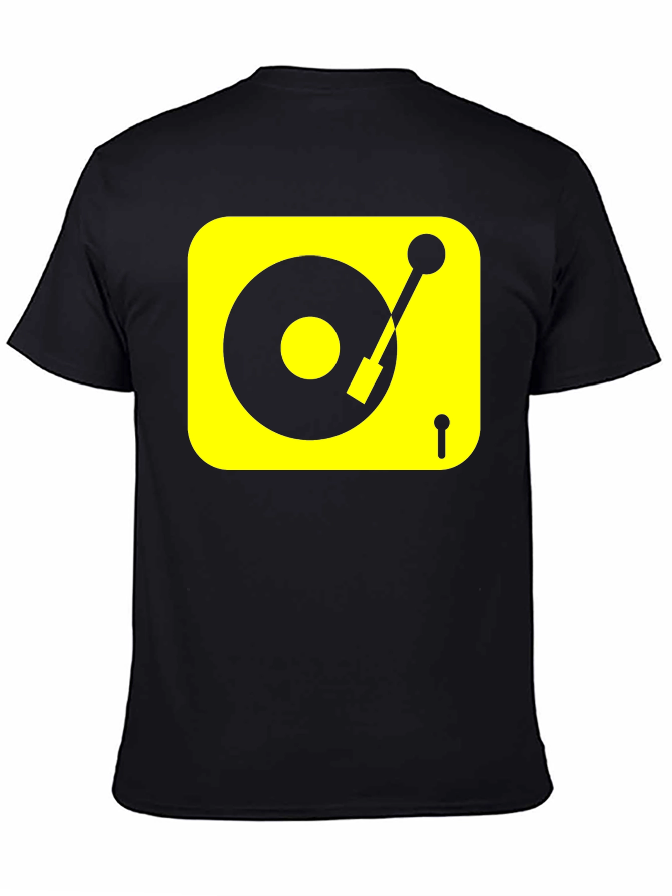 DJ Turntable Graphic Tee - Black