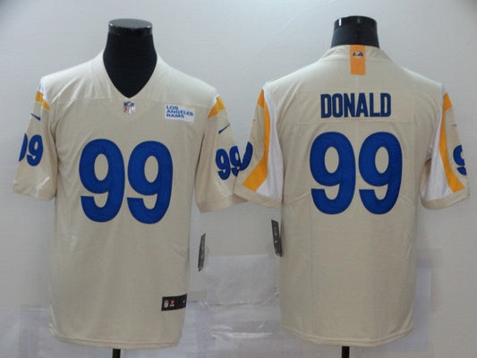Men's Los Angeles Rams Aaron Donald #99 Beige Vapor Limited Jerseys