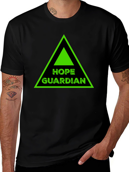 Hope Guardian Graphic Tee - Black Cotton T-Shirt