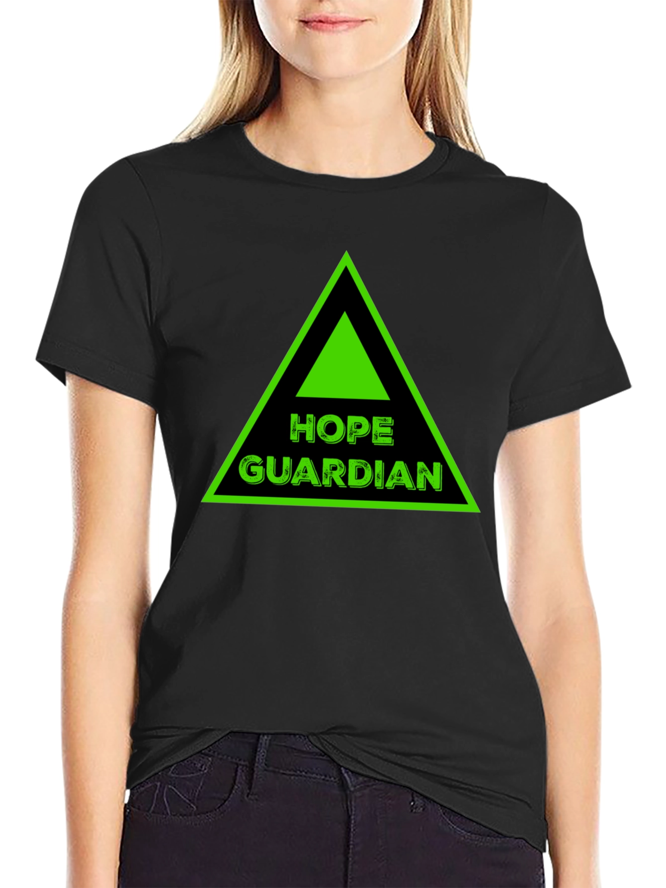 Hope Guardian Graphic Tee - Black Cotton T-Shirt