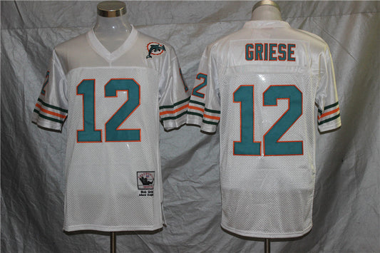Men's Miami Dolphins Bob Griese Mitchell & Ness White Legacy Replica Jerseys