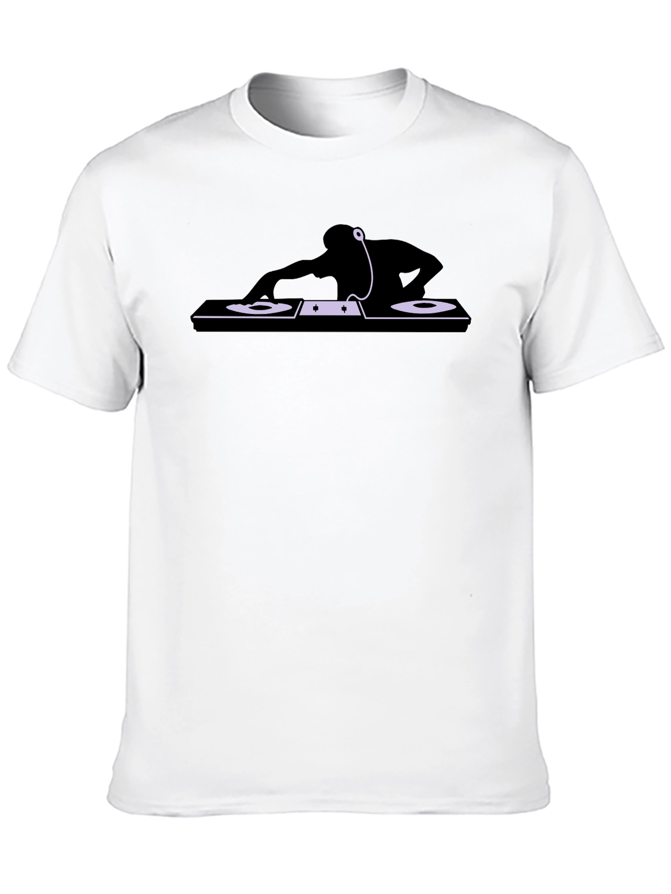 DJ Turntable Graphic Tee - Black Casual Shirt