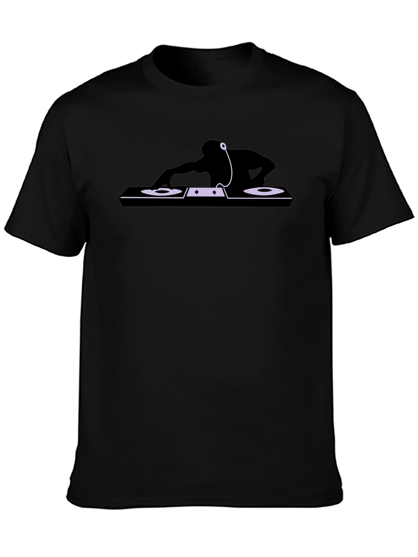 DJ Turntable Graphic Tee - Black Casual Shirt