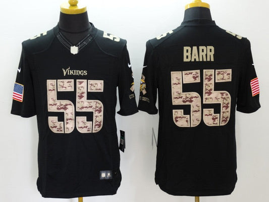 Men's Minnesota Vikings Anthony Barr #55 Black Game Player Jerseys