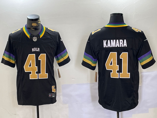 Men's New Orleans Saints Alvin Kamara #41 Black Team Player Jerseys