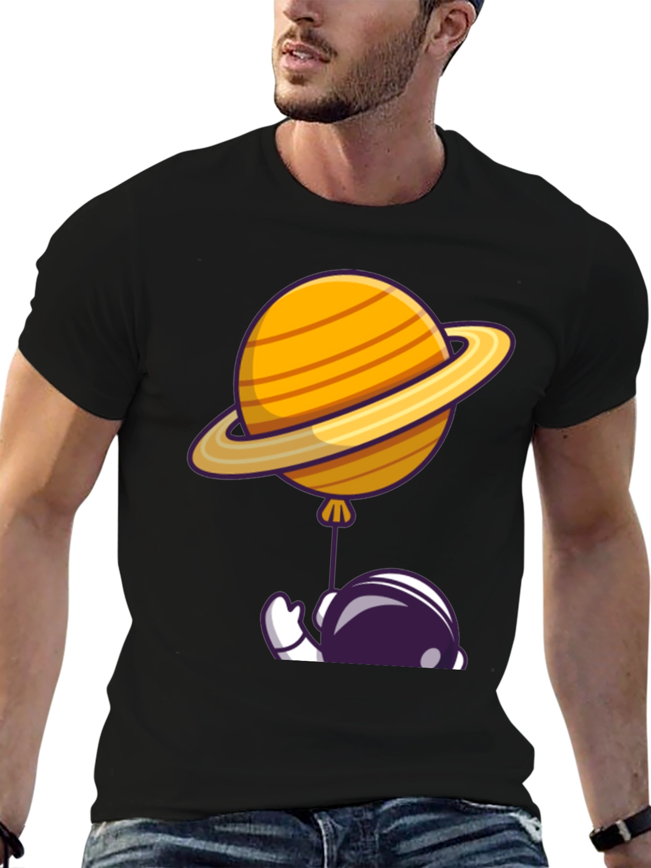 Saturn Balloon Astronaut Graphic Tee