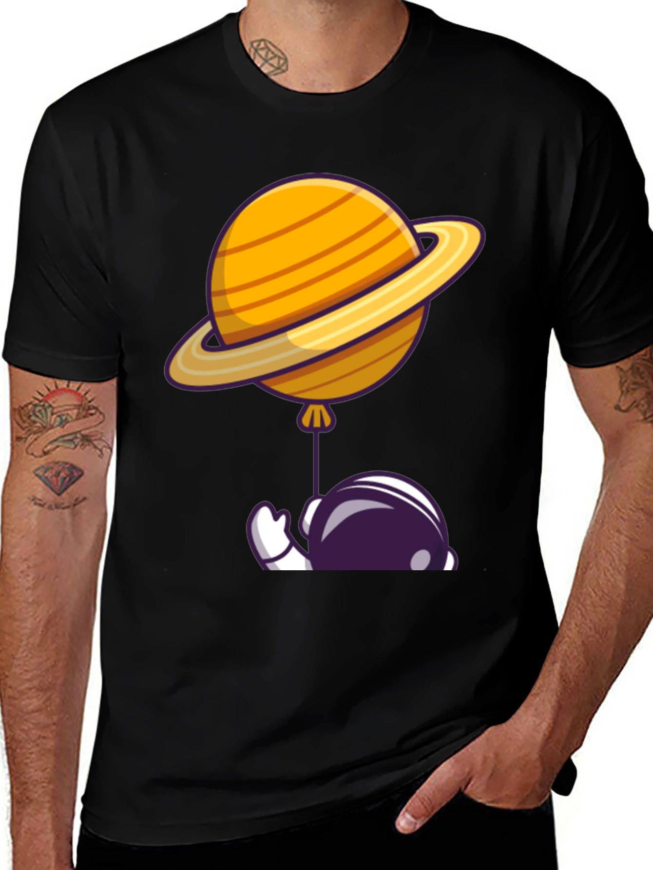Saturn Balloon Astronaut Graphic Tee