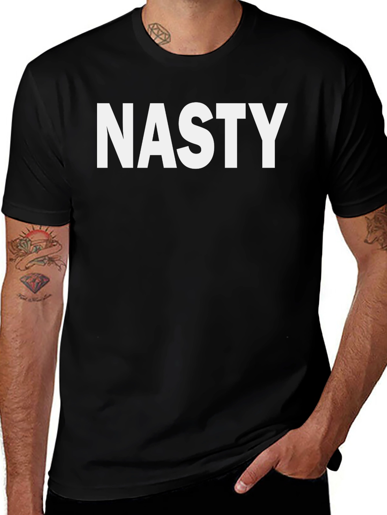 Nasty Graphic T-Shirt - Bold Black Cotton Tee