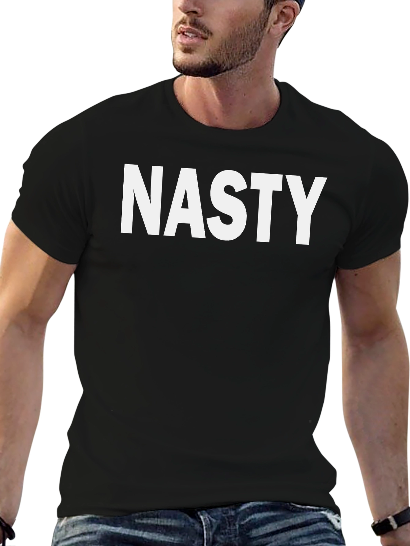 Nasty Graphic T-Shirt - Bold Black Cotton Tee