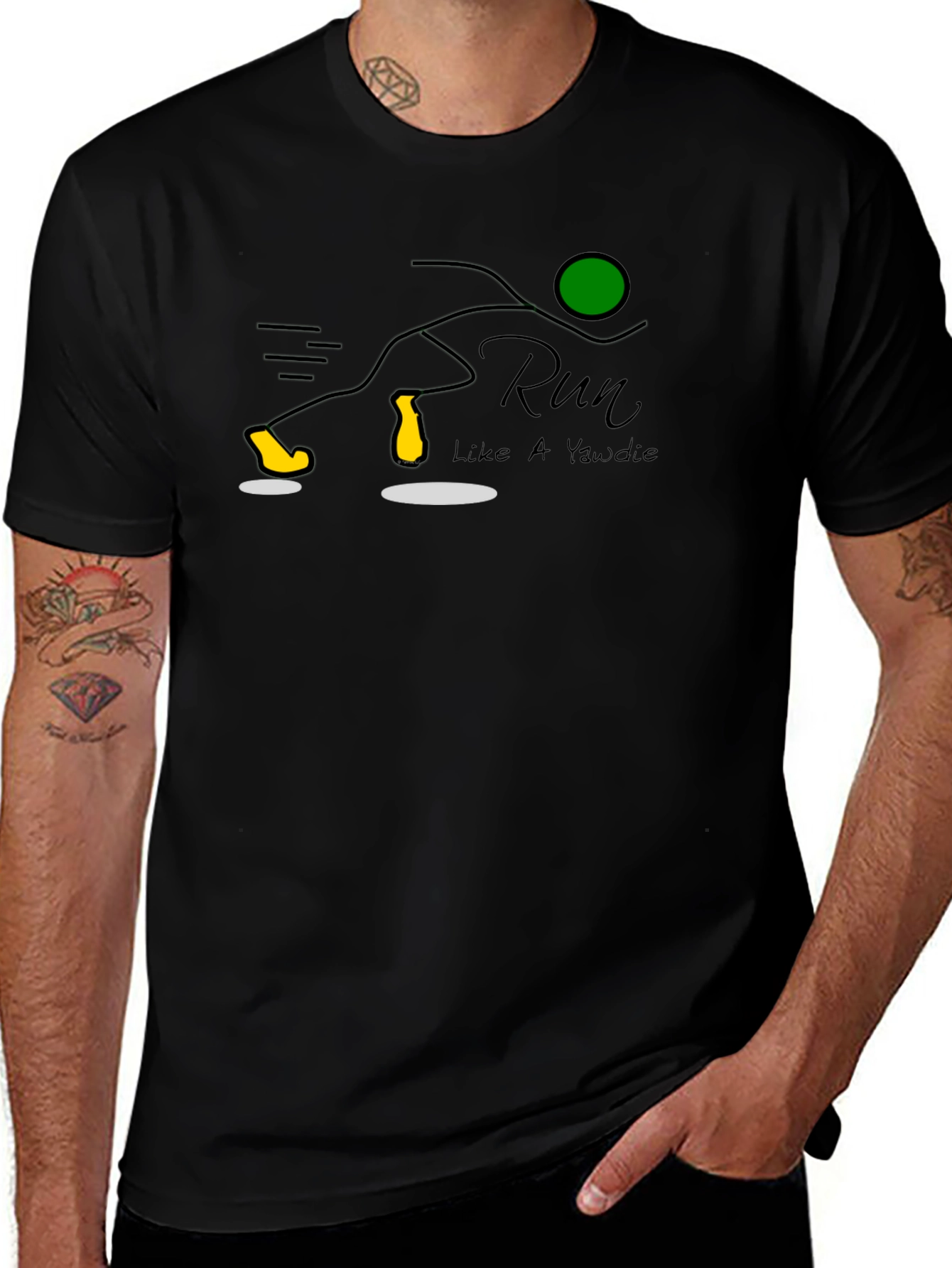 Run Like a Yawdie T-Shirt: Fun Graphic Tee