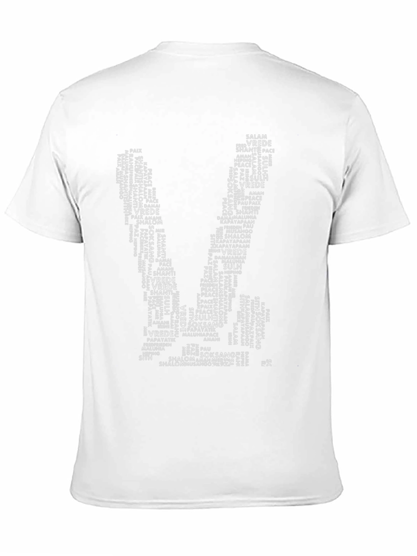 Peace Word Art T-Shirt - Black