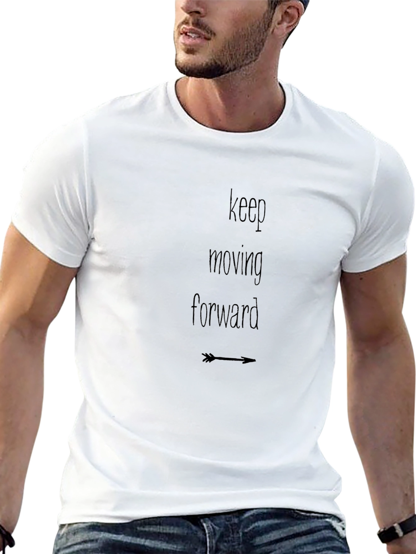 Keep Moving Forward Black Graphic Tee