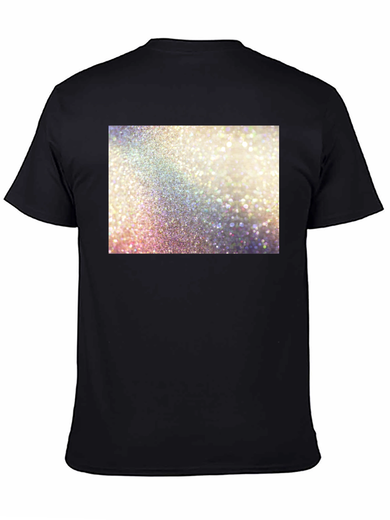 Sparkle Glitter Graphic Black T-Shirt