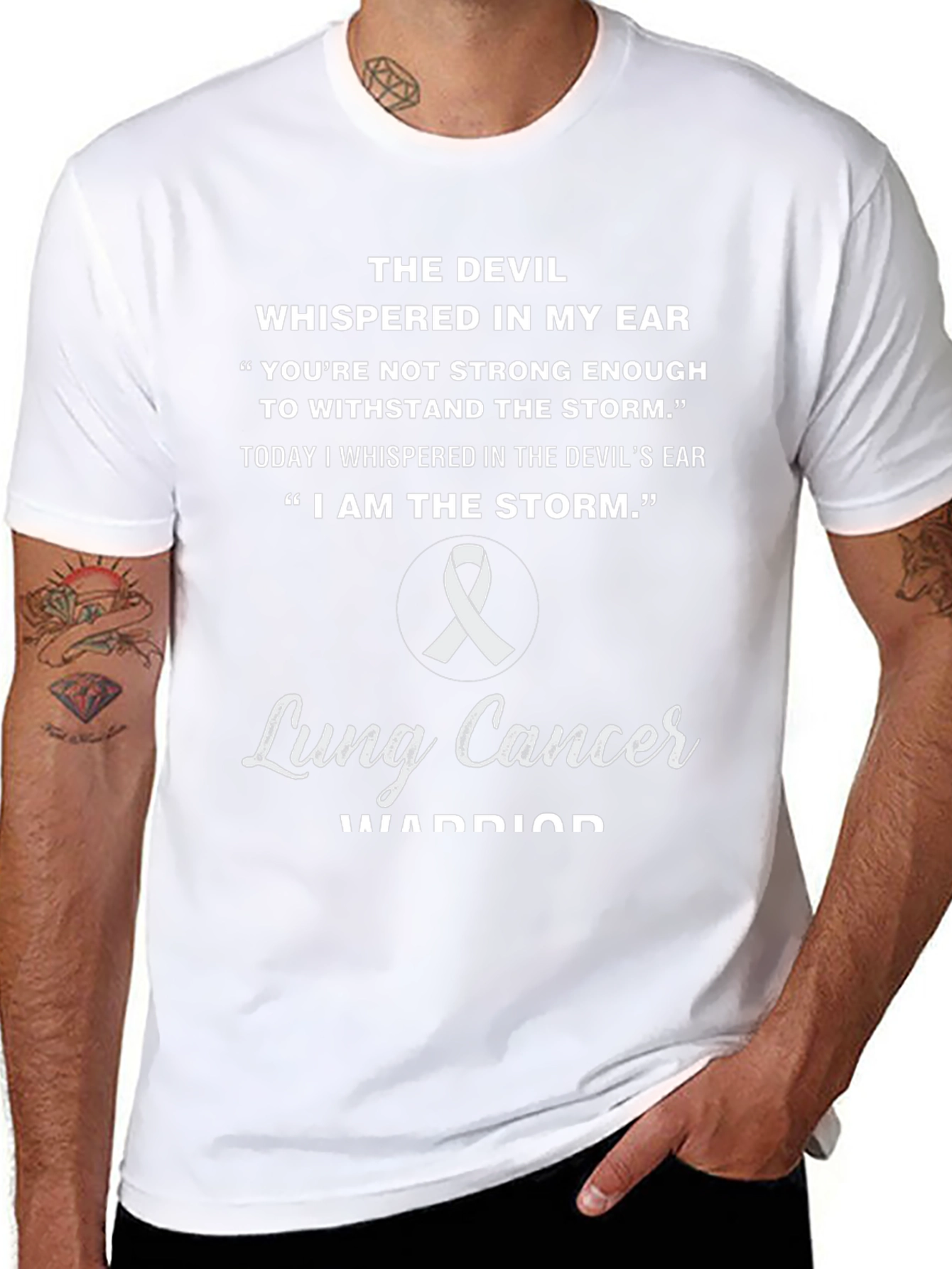 Lung Cancer Warrior T-Shirt Storm Quote Tee