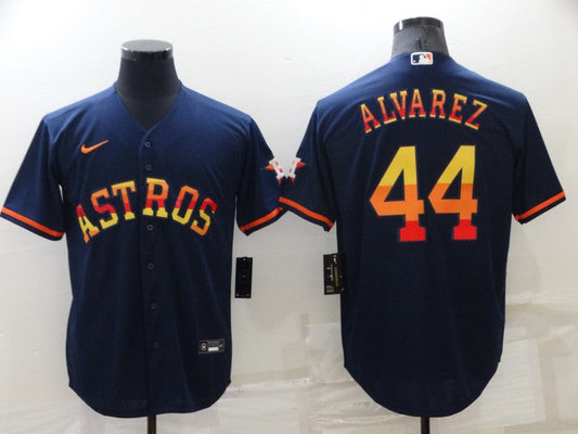 Men's Houston Astros Yordan Alvarez #44 Navy Replica Player Jerseys