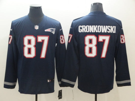 Men's New England Patriots Rob Gronkowski #87 Navy Player Game Jerseys