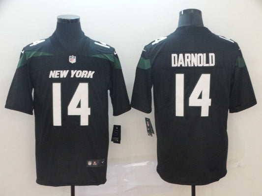 Men's New York Jets Sam Darnold #14 Black Game Player Jerseys