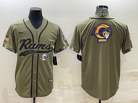 Men's Los Angeles Rams Olive 2022 Salute To Service Limited Jerseys