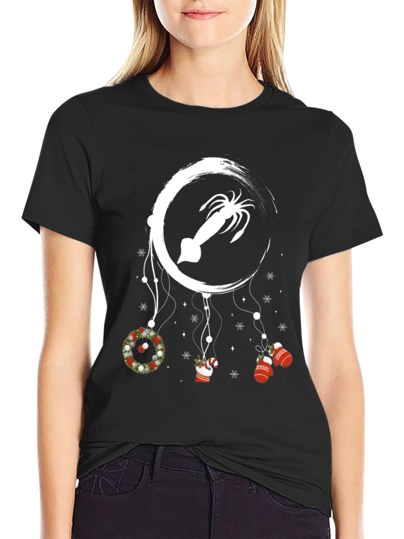 Festive Squid Christmas T-Shirt
