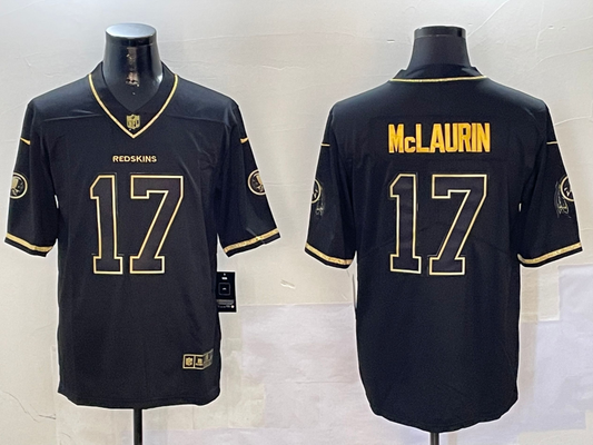 Men's Washington Commanders Terry McLaurin #17 Black Game Jerseys