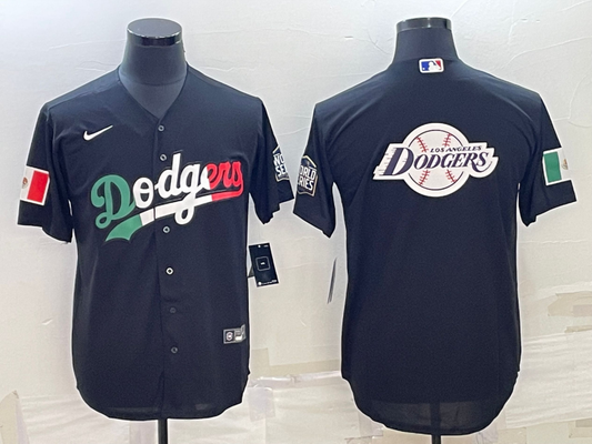 Men's Los Angeles Dodgers Black Alternate Replica Player Name Jerseys
