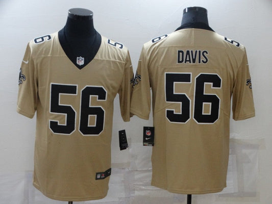 Men's New Orleans Saints Demario Davis #56 Gold Inverted Game Jerseys