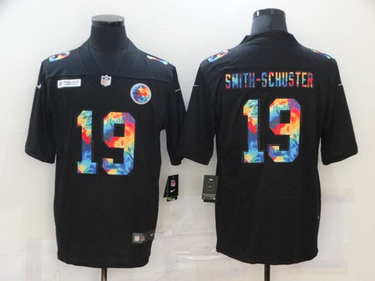 Men's Pittsburgh Steelers JuJu Smith-Schuster #19 Black Game Player Jerseys