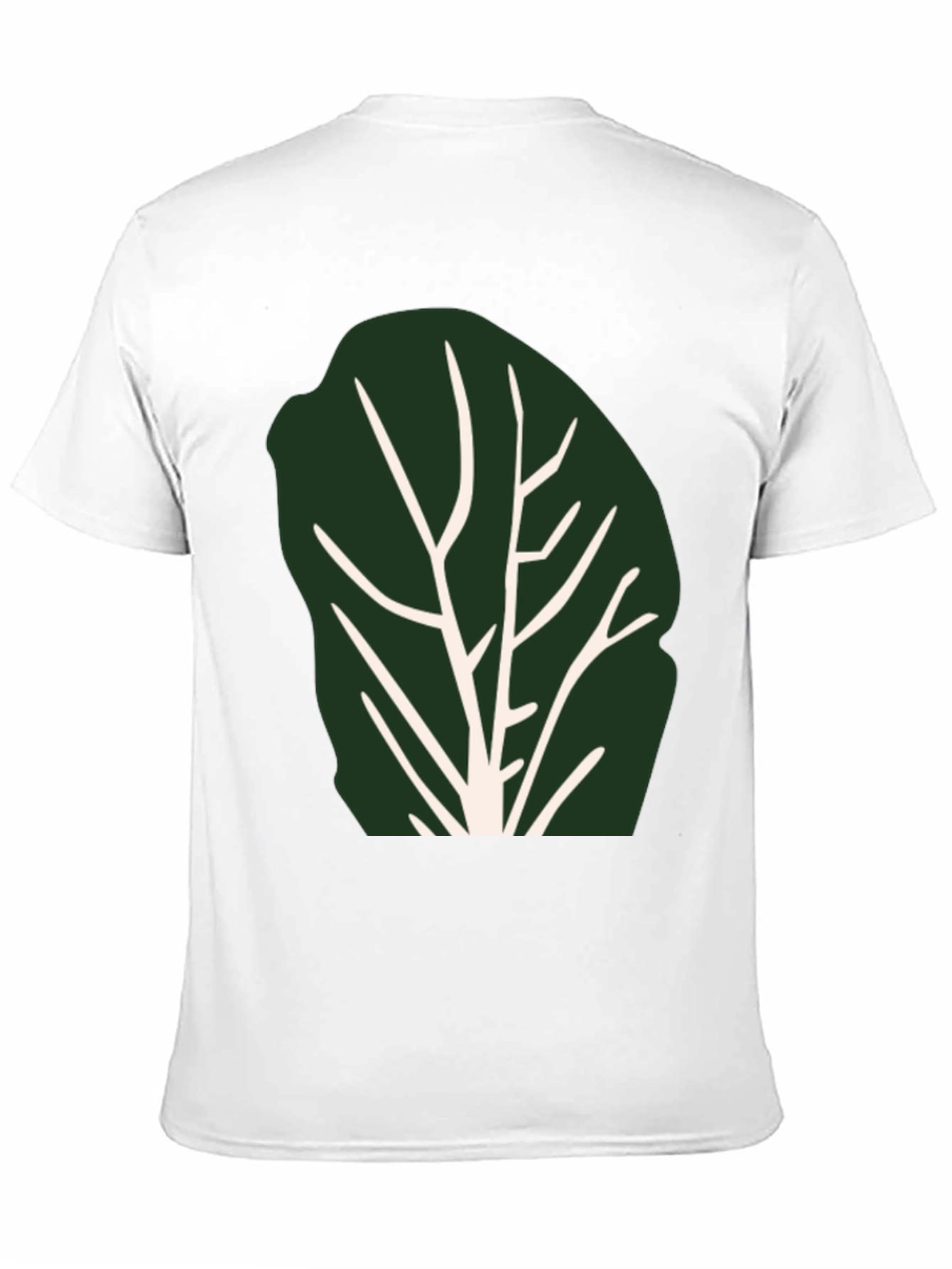 Leaf Print Black T-Shirt