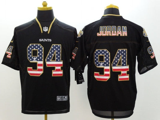 Men's New Orleans Saints Cameron Jordan #94 Black Player Game Jerseys
