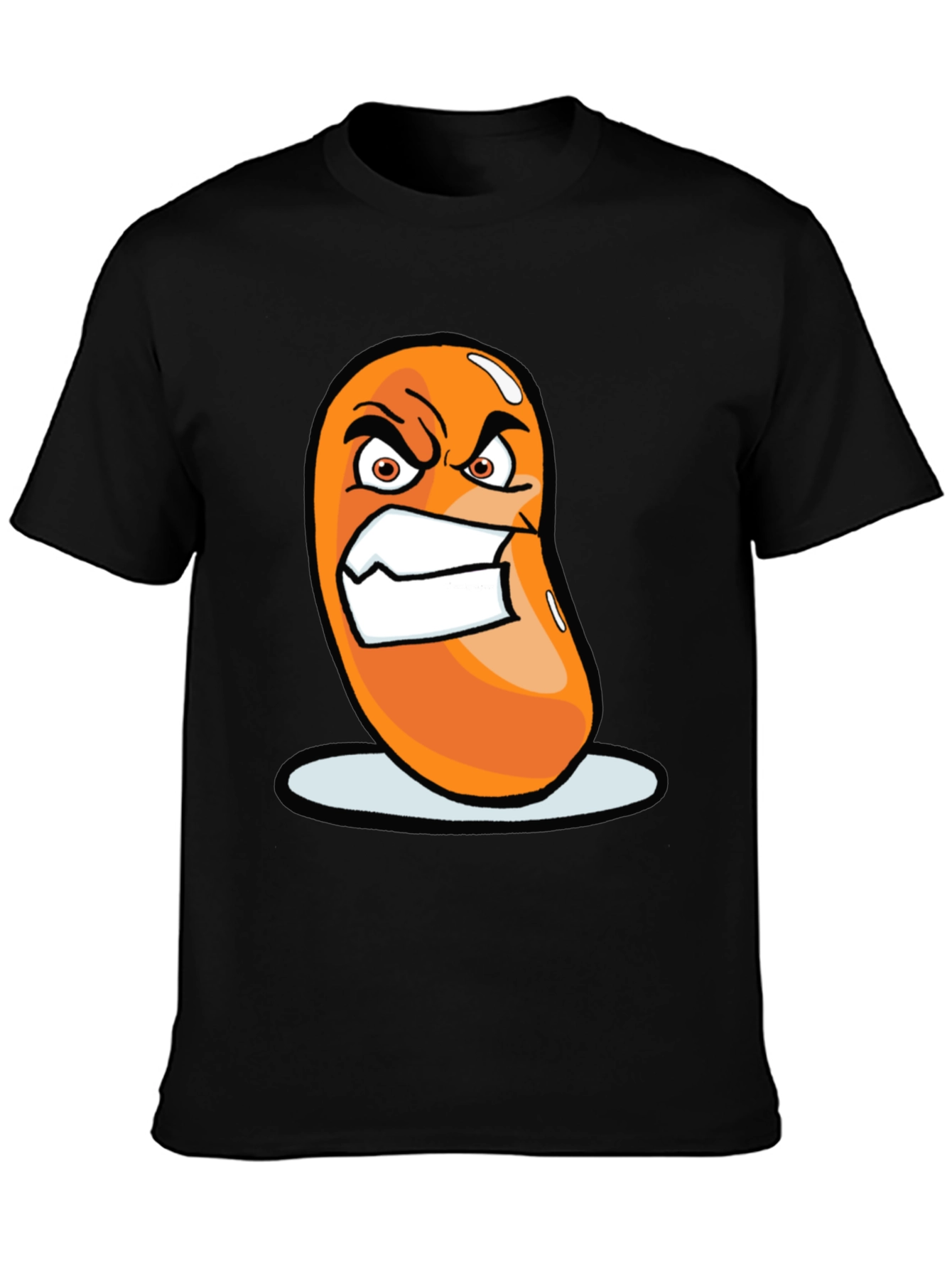 Angry Bean Graphic Tee - Funny Cartoon Shirt