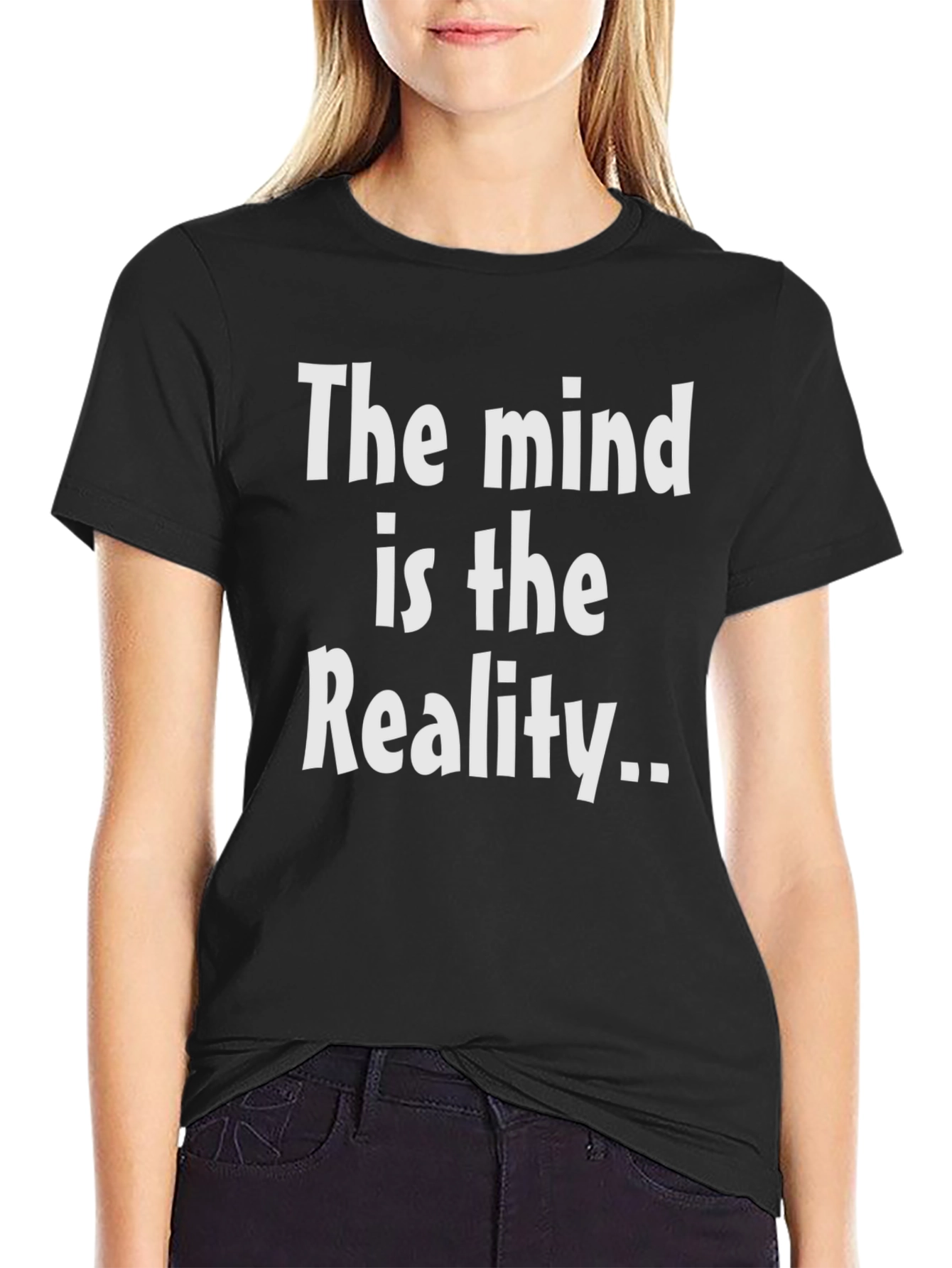 Mind is Reality Black Graphic T-Shirt