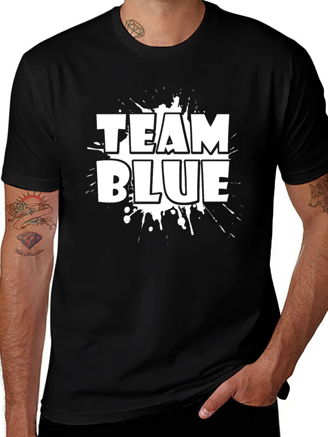Team Blue Graphic Print T-Shirt